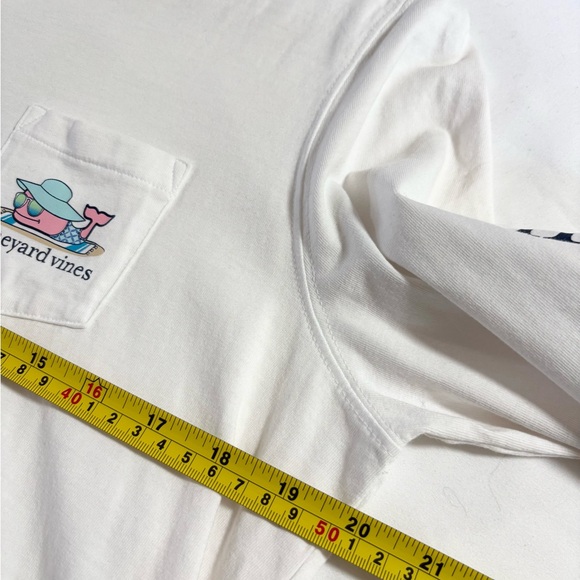 Vineyard Vines White Shirt with Pink and Green Graphic - Picture 3 of 5